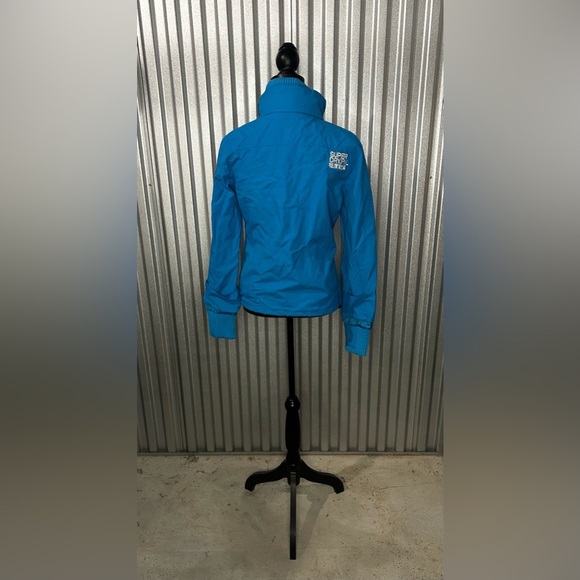 Women’s Superdry Japan Blue Long Sleeve Jacket Nylon Designer Size Medium - Picture 2 of 4